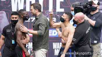 Feuding rivals separated from fiery face-off