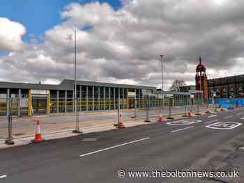 Lane closure as new drop-off zone at Bolton train station built