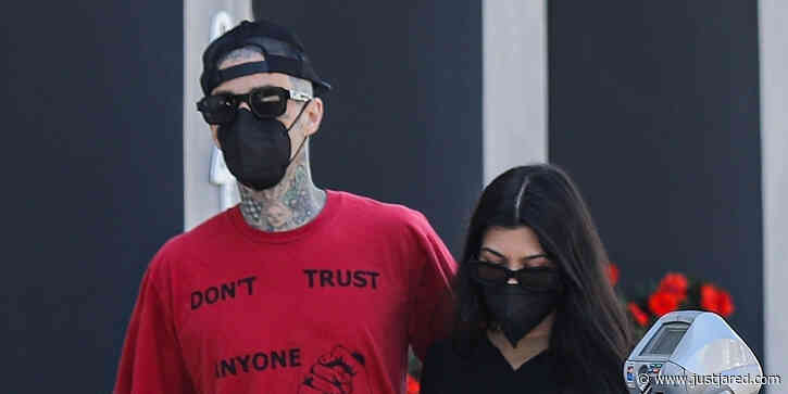 Kourtney Kardashian & Travis Barker Enjoy Time Together While Out To Lunch in LA