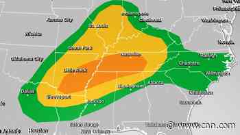 Tornado threat spans from Arkansas through Tennessee