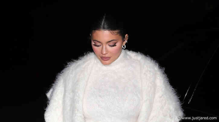 Kylie Jenner Wears All-White Outfit for Night Out with Pia Mia