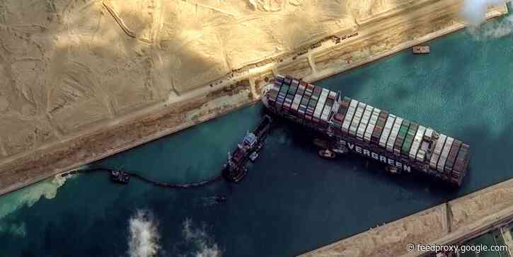 Tankers and container ships, including Cheniere and Shell/BG vessels, are changing course to avoid the Suez Canal logjam