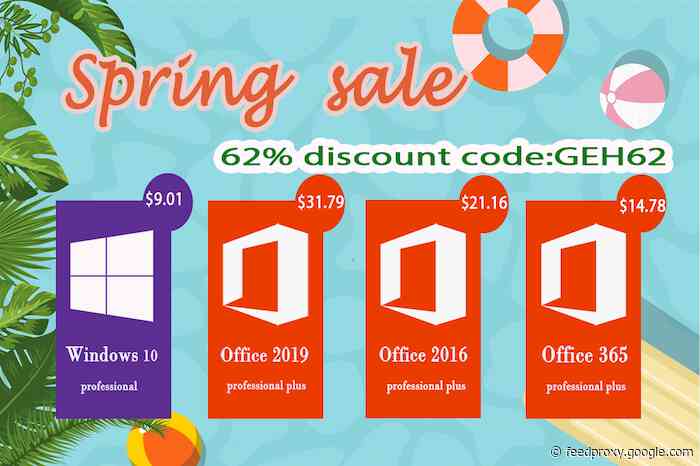 Spring Sales: Windows 10 pro key @$9.01, and Office 2019 Pro @ $31.79