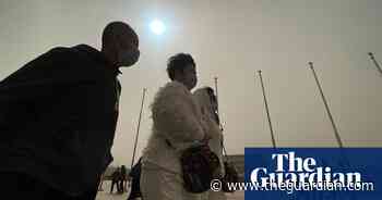 Sandstorms turn sun blue and sky yellow in Beijing