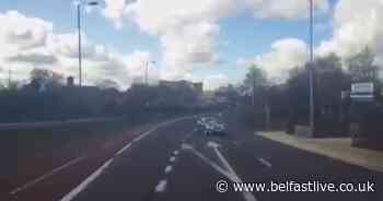 L-driver caught on dashcam going wrong direction on busy one-way carriageway - Belfast Live