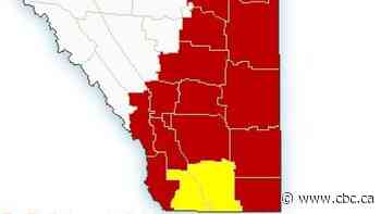 Up to 70 vehicles pile up on Trans-Canada Highway as winter weather rips through Alberta
