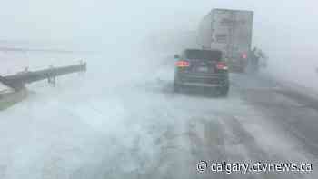 Crash involving upward of 70 vehicles halts traffic on Trans-Canada Highway near Brooks, Alta.