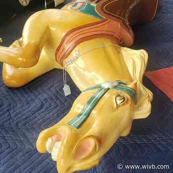 Solar Powered Buffalo Heritage Carousel nears completion as restored historic horses are installed Monday