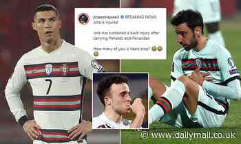 Jose Enrique teases Cristiano Ronaldo and Bruno Fernandes saying Diogo Jota carries Portuguese pair - Daily Mail