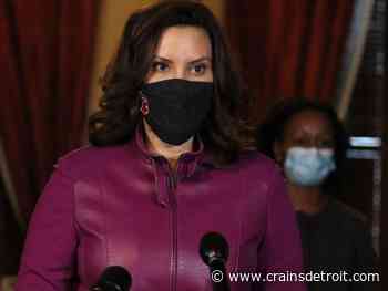 Whitmer to medical providers: Vaccinate anyone you can - Crain's Detroit Business