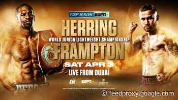 Carl Frampton ready to dethrone Jamel Herring this Saturday, April 3 on ESPN+