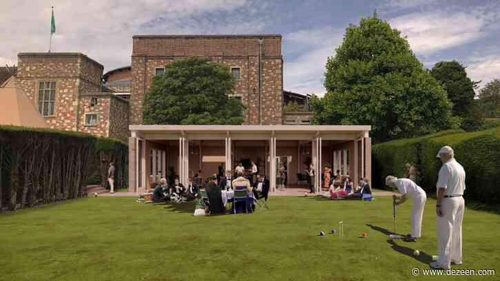Recyclable croquet pavilion to be made from champagne corks and oyster shells