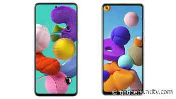 Samsung Galaxy A51, Galaxy A21s Getting Android 11-Based One UI Update: Reports