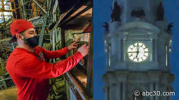 How Philadelphia's City Hall clocks are changed for Daylight Saving Time
