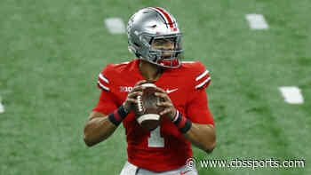 2021 NFL Draft: Justin Fields dazzles through the air after exciting 40-yard dash at Ohio State's Pro Day