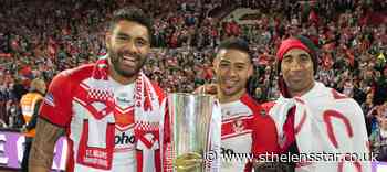 Sia Soliola stands with ex-Saints teammate Mose Masoe - St Helens Star