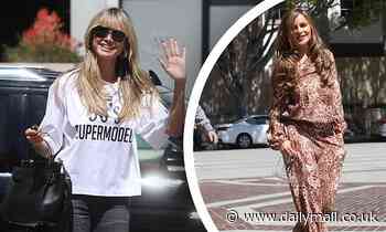 Sofia Vergara oozes style in animal print while Heidi Klum works ripped jeans - Daily Mail