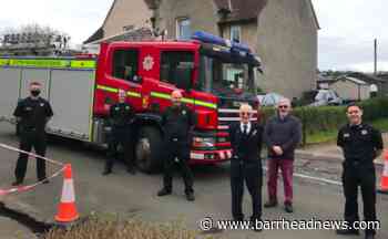 Barrhead's fire crew on red alert to deliver birthday surprise to ex-colleague - Barrhead News