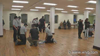 Police Explorers learn CPR at Larkin Commerce Center