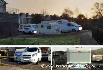 Travellers return to site near Olive Lane, Darwen playground