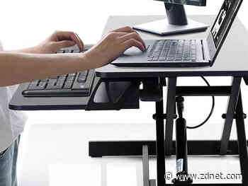 Easily switch to standing while you work with this desk converter that's on sale