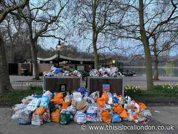 Piles of litter in London parks after outdoor rules change