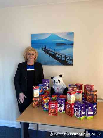 Matthew the Panda dishes out chocolate treats for kids at Fortalice Bolton