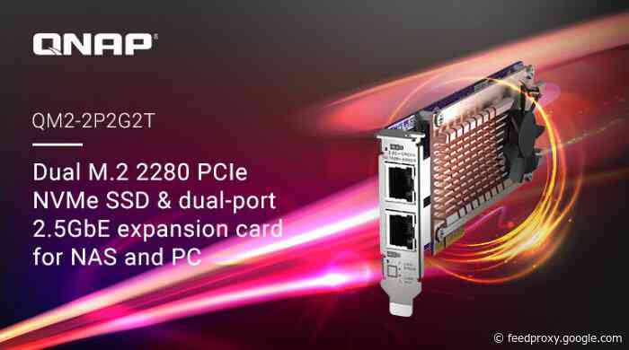 QNAP NAS Dual M.2 SSD and 2.5 GbE Ports expansion card