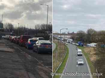 Businesses in Raikes Lane blocked in as traffic builds for the tip