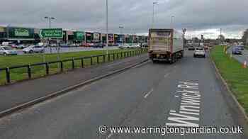 Car flipped onto its roof after crash on Winwick Road