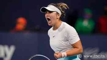 Relentless Andreescu reaches Miami Open final after battling back to beat Sakkari