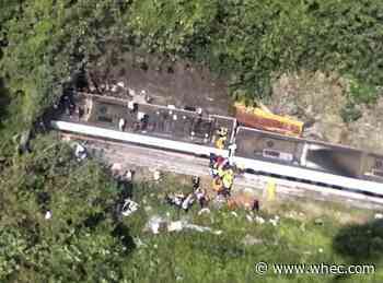 Truck knocks train off tracks in Taiwan, killing at least 48