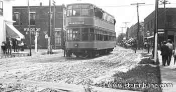 Where did streetcars once travel in the Twin Cities suburbs?