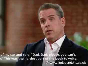 Hunter Biden reveals dad carried out drugs intervention with him during 2020 campaign