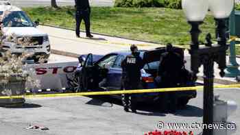 Car rams U.S. Capitol barricade, injuring 2 officers; driver shot