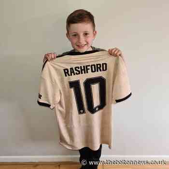 Bolton lad who gave friend boots gets signed Marcus Rashford shirt