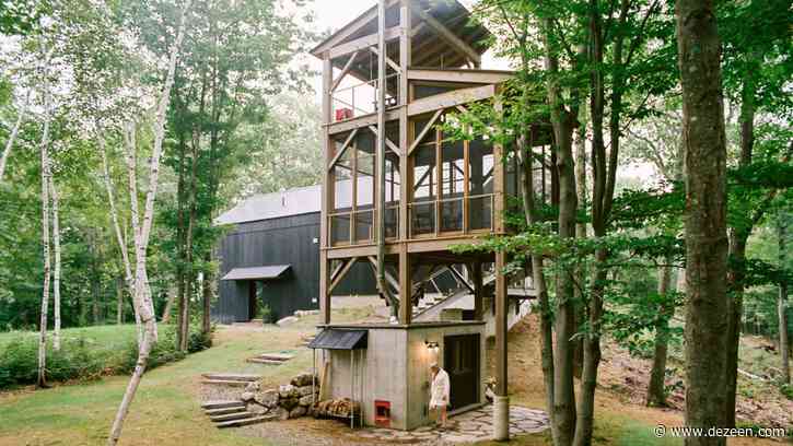 BarlisWedlick builds sauna topped by tower for Hudson Valley cabin