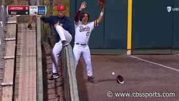 LOOK: Arizona State outfielder gets stuck on outfield fence, allows inside-the-park home run to Arizona