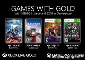 Free Xbox games with Gold April 2021