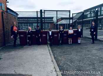 Eco-pupils secure bins from Bolton Council for plastic pollution drive