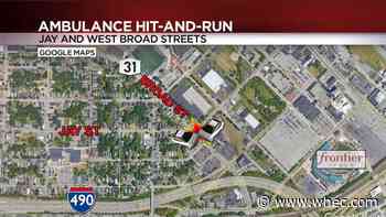 Police searching for driver who ran after ambulance crash on Jay and Broad Streets