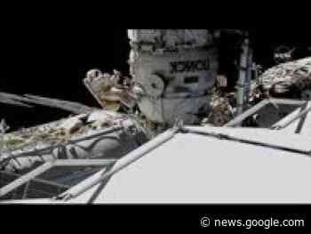 Space station crew to inspect mysterious hole on spacewalk - AP Archive