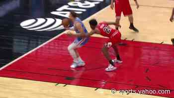 Blake Griffin with an and one vs the Chicago Bulls