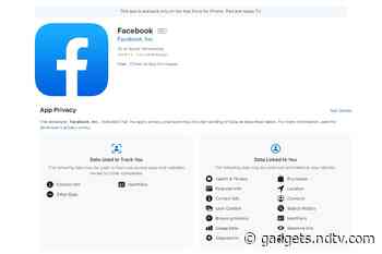 Facebook's App Store Privacy Labels: What They Mean for Your Data and Privacy - Gadgets 360