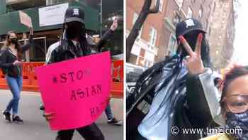 Rihanna Attends #StopAsianHate March  in New York City