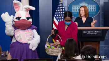Easter Bunny pays surprise visit to White House briefing room