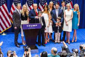 Donald Trump poses with grandchildren during Easter celebration at Mar-a-Lago