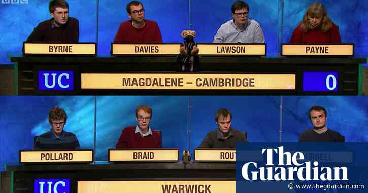 'No group hugs!': the University Challenge final – reviewed by last year’s winner
