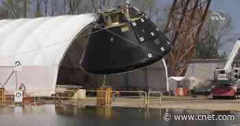 NASA drops test spacecraft into million-gallon pool, makes a big splash     - CNET