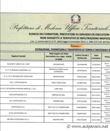 In calo il numero di aziende della provincia di Modena iscritte alla White List - SulPanaro